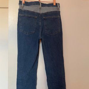 The Reformation Jodi Two-Tone Jeans